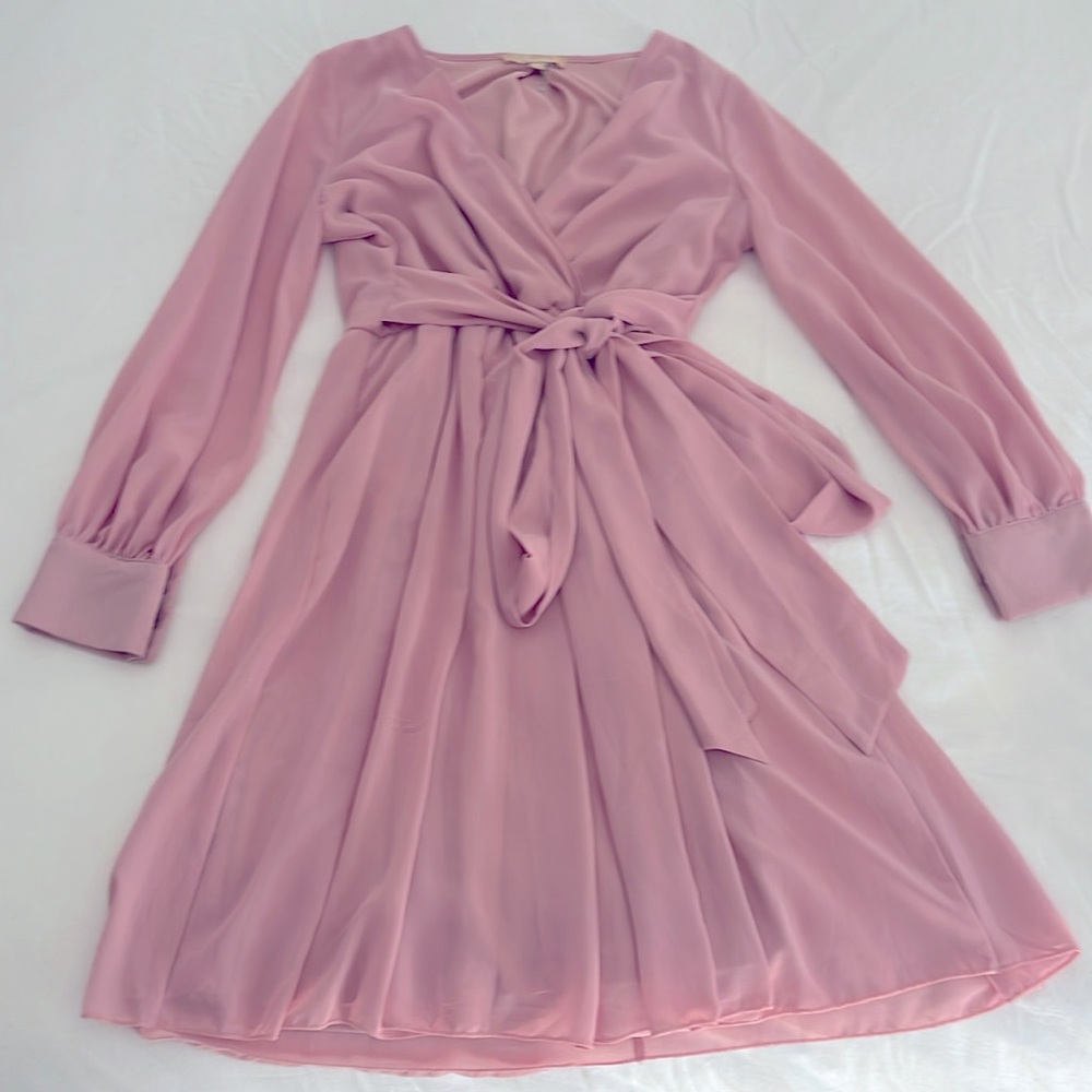 Ricarica Pink Chaffon Maternity Dress 
Size Medium